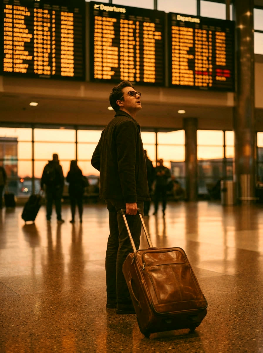 Traveler catching a gate change through ED1TH